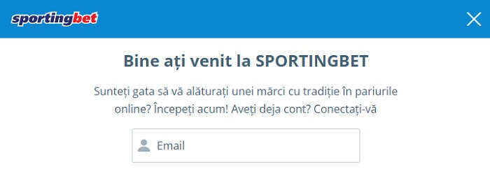 SportingBet deschidere cont