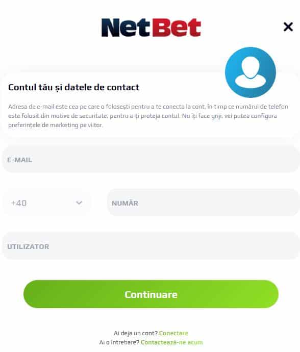 Deschide un cont Netbet